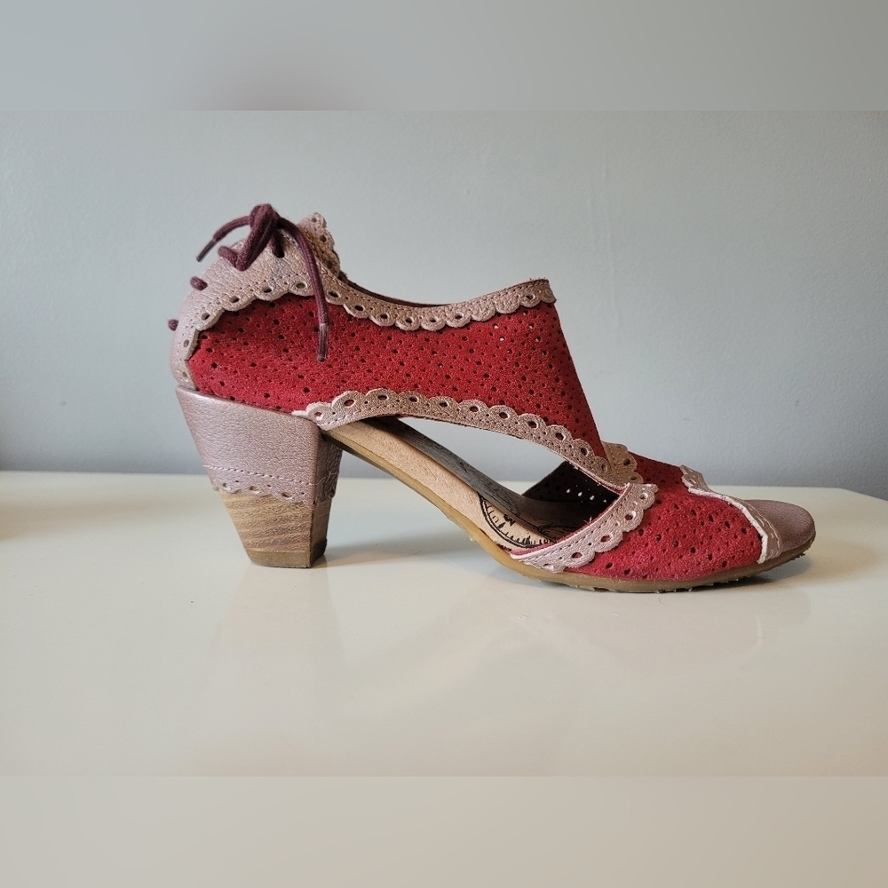 DKode T Strap Open Toed Sandals With Back Ties, VGUC, Size 38 - Picture 8 of 11